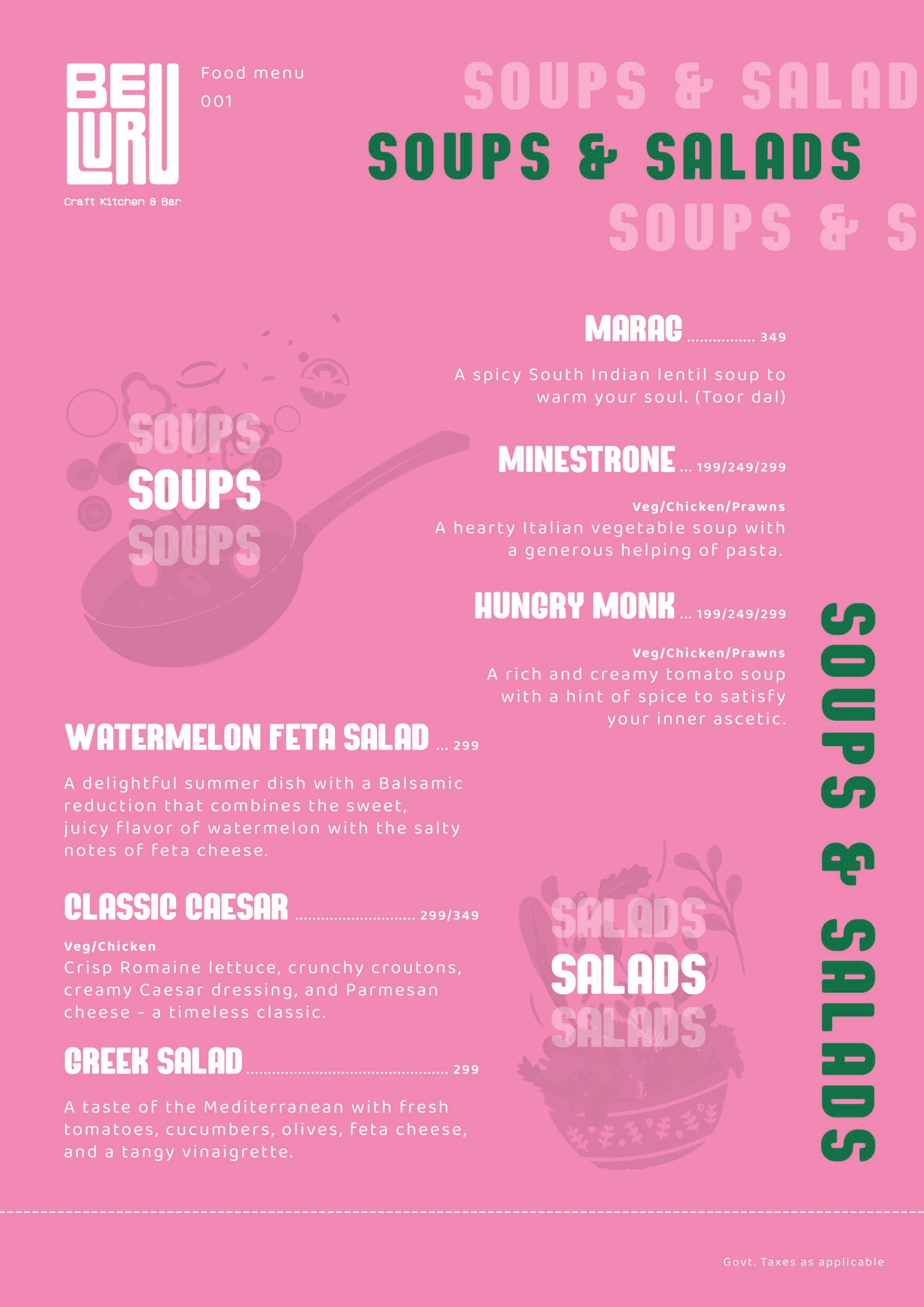 Menu page 1
